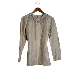 Dué per Dué beige linen blend tunic. Size 8